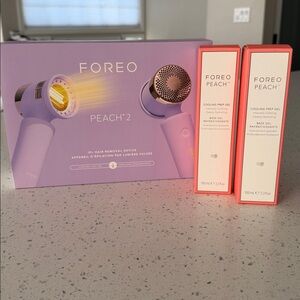 FOREO Peach 2 IPL Hair Removal Device with Cooling Prep Gel x 2 in Lavender